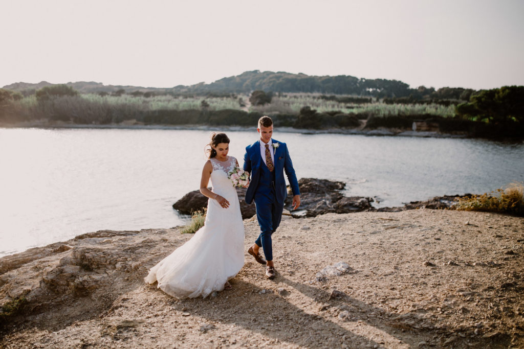 photographe de mariage île du gaou robe costume