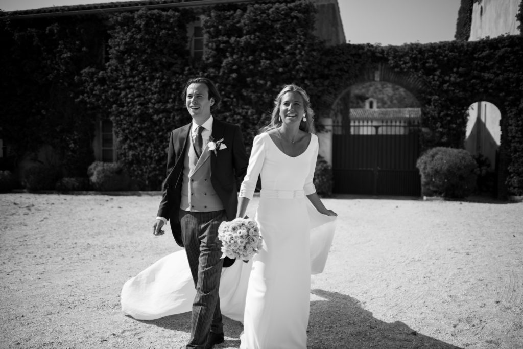 Couple de mariés au château de Brégançon lors d'un mariage