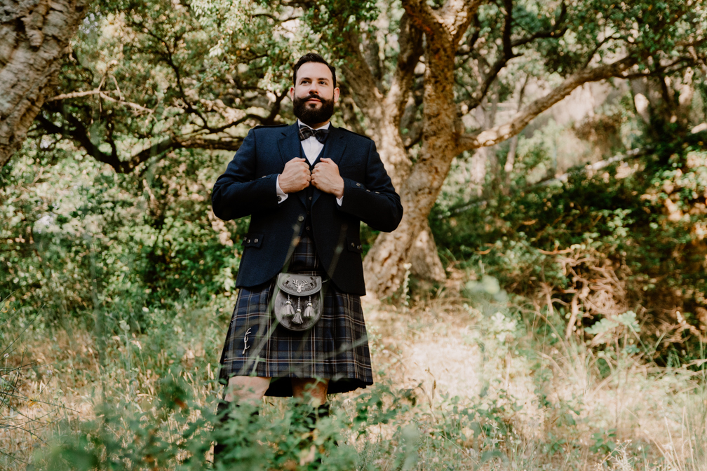 Marié en kilt pour son mariage