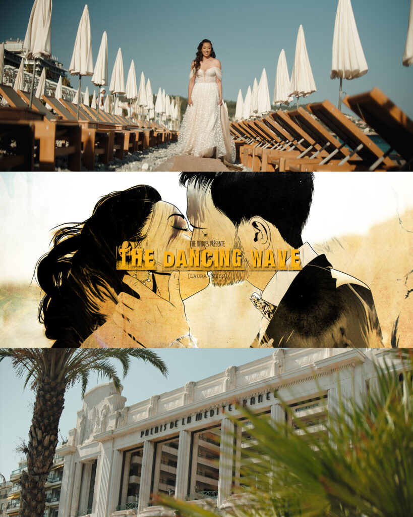 Titre d'une vidéo d'un mariage luxueux au Palais de la méditerranée filmé par The Birdies réalisateur de film de mariage haut de gamme