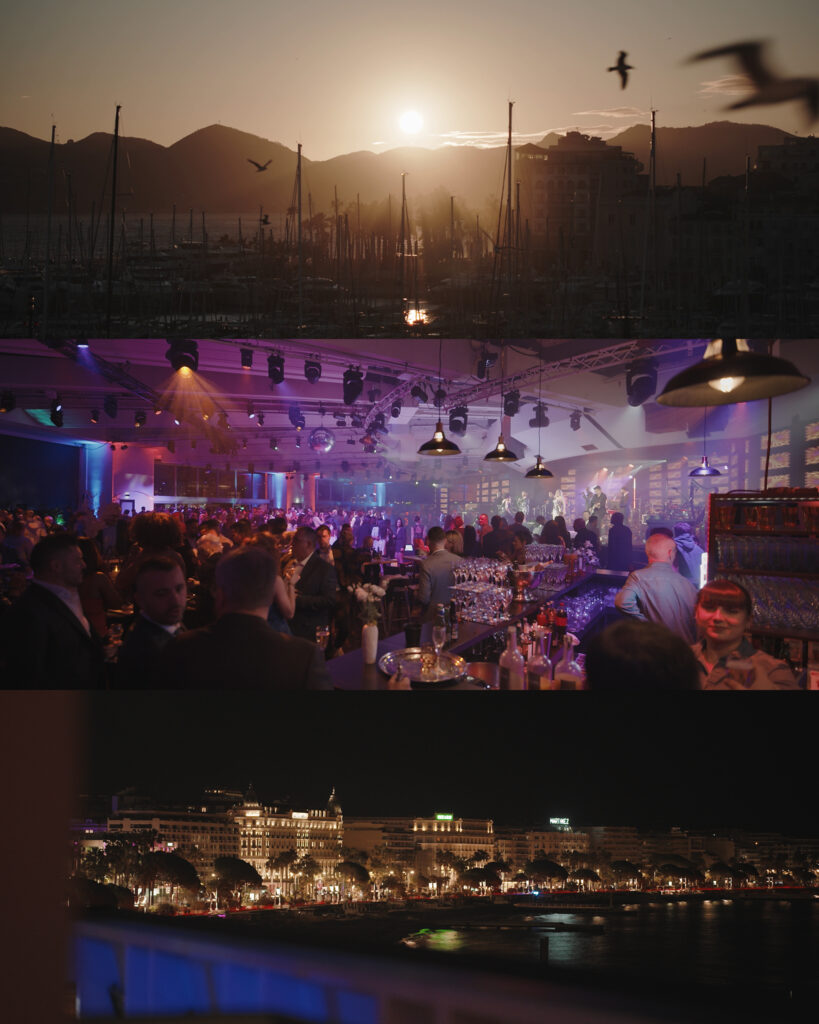 Soirée privée à Cannes au palais des festivals, filmé par The Birdies